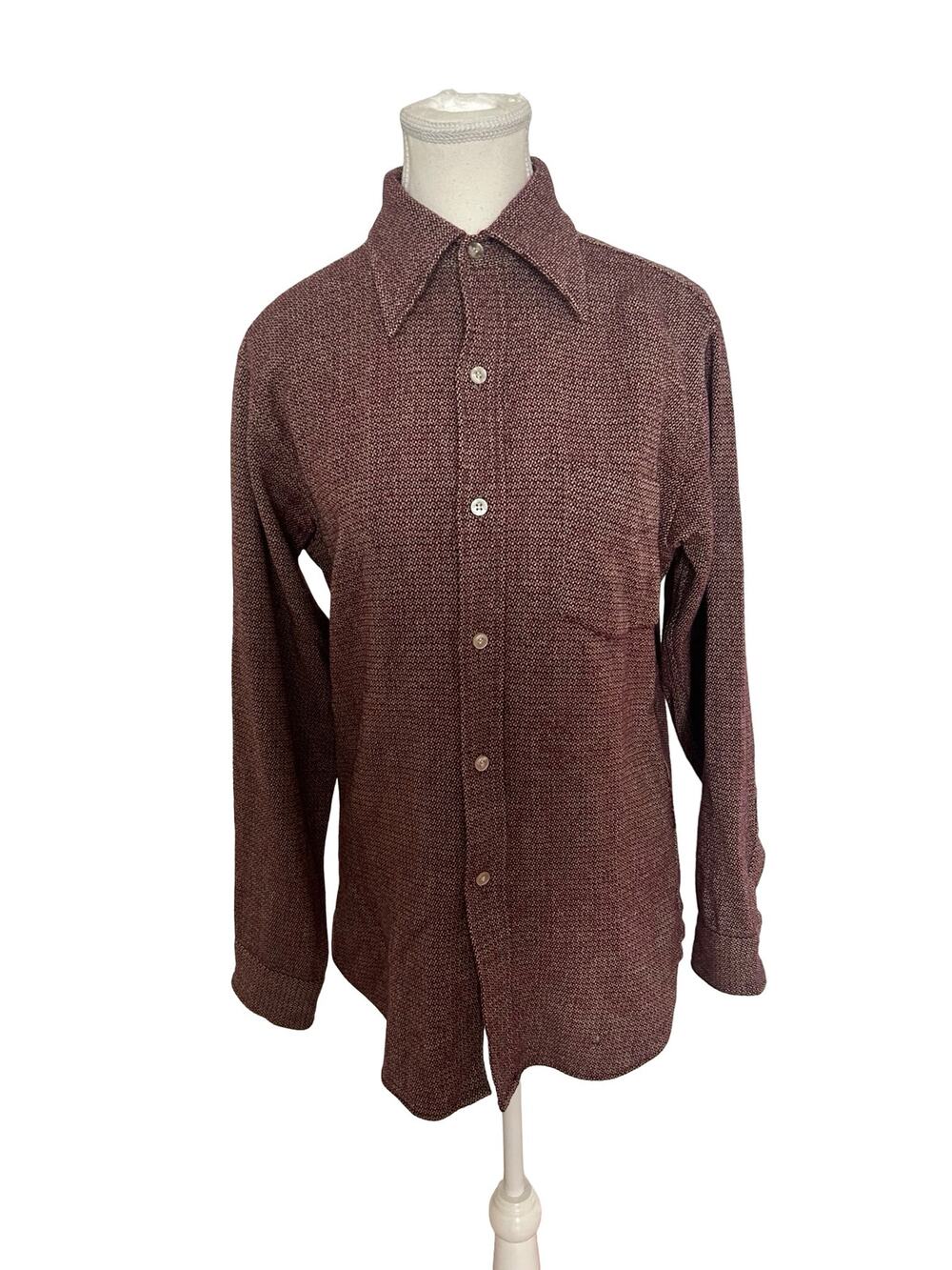 Vintage 1970s Pendleton Wool Dagger-Collar Shirt – Made in USA, Size M